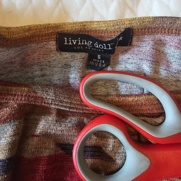 Living Doll Los Angeles Ladies Aztec Tribal Long Sleeve Blouse Size S - Picture 3 of 3